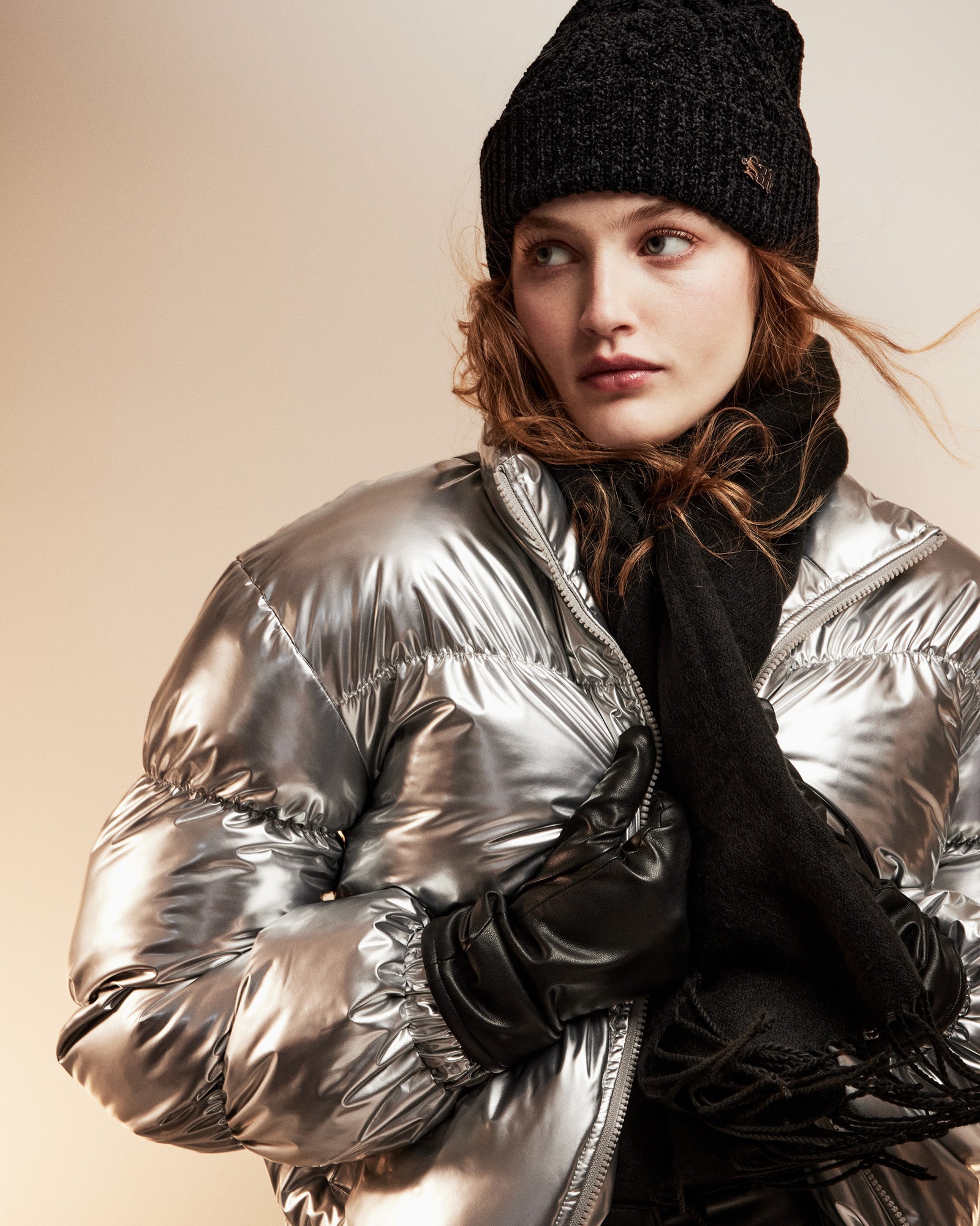 SOLID SCARF BLACK - Image 2