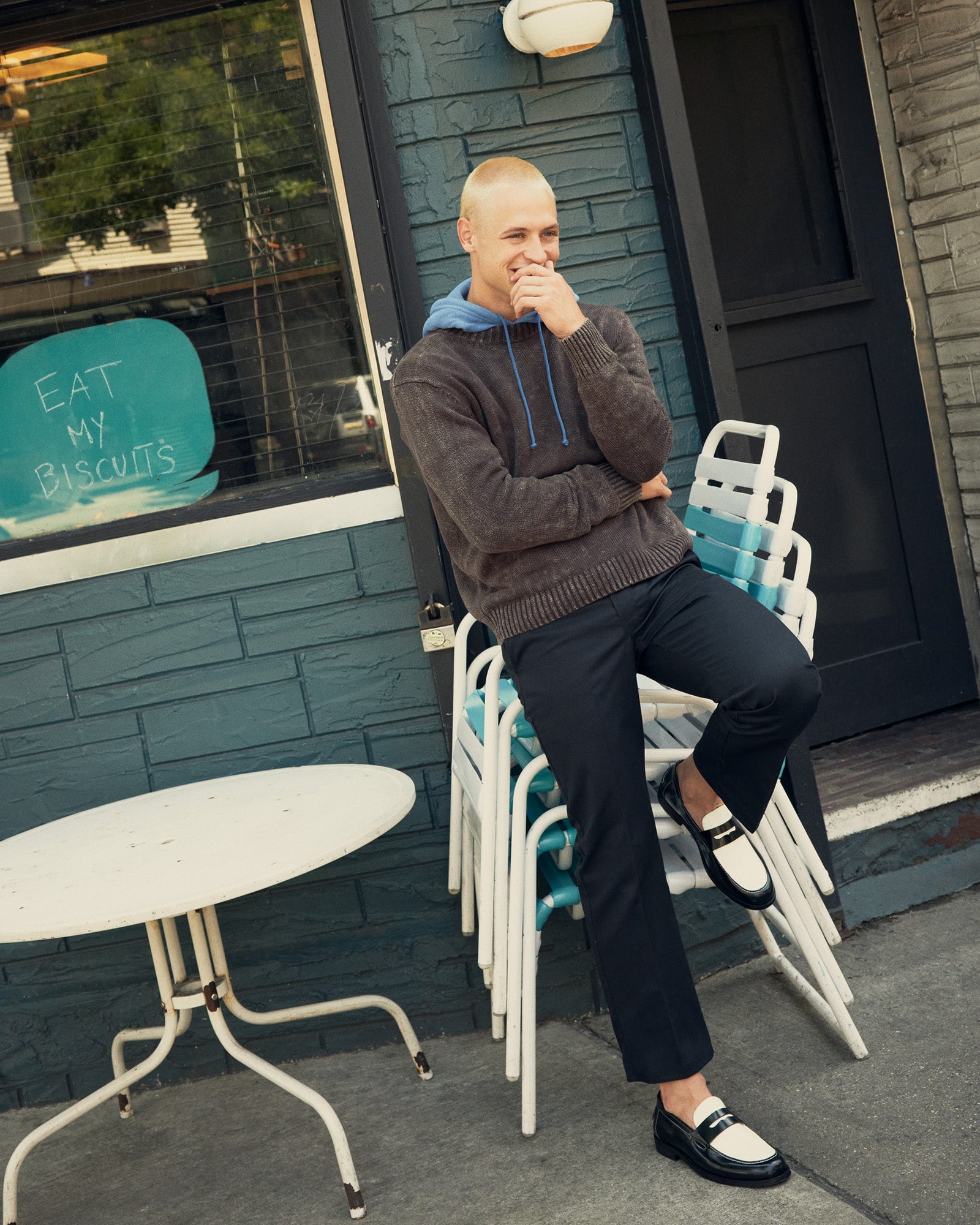 NATAN BLACK/WHITE LEATHER - Image 9