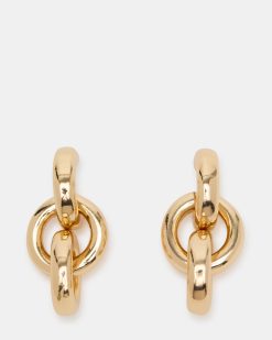 LOCK DROP EARRINGS GOLD