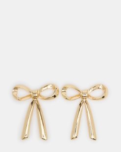 BOW EARRINGS GOLD