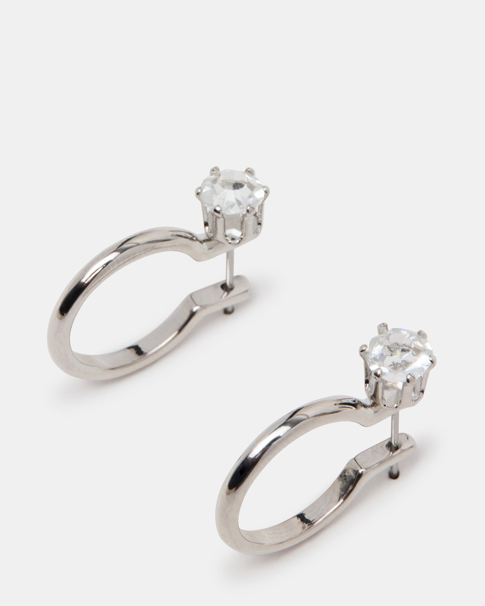 CRYSTAL EARRINGS SET BLACK/SILVER - Image 3