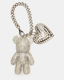 TEDDY BAG CHARM SILVER