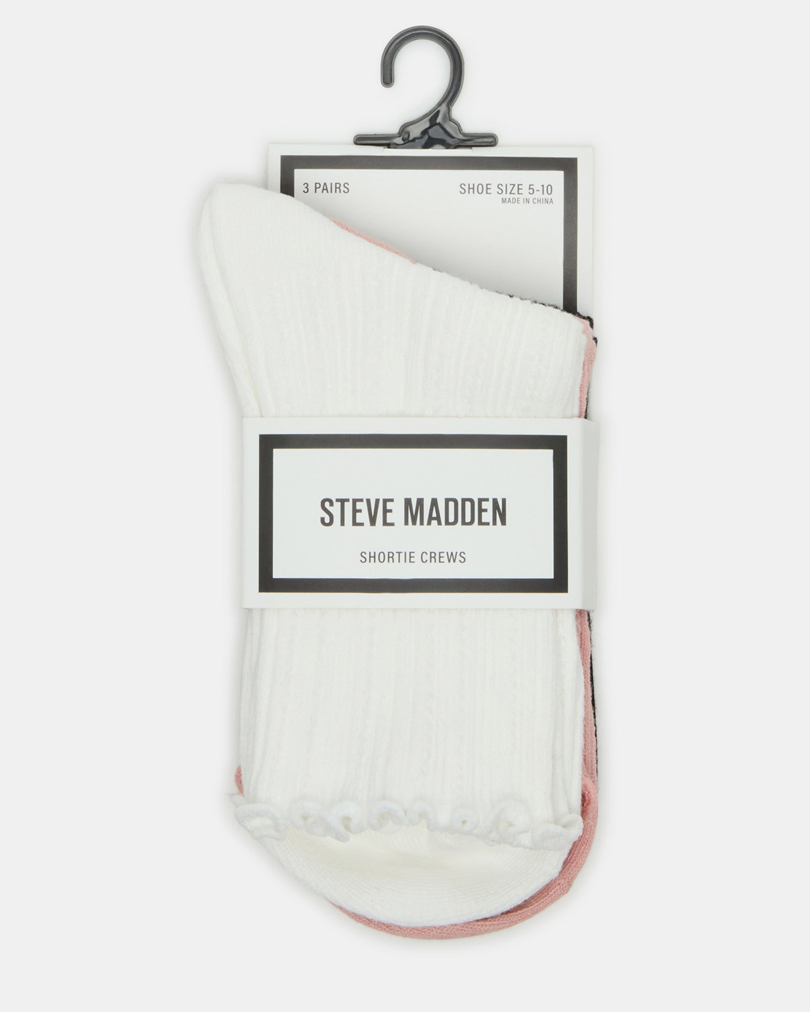 3 PACK LETTUCE EDGE RIBBED SOCKS MULTI - Image 3