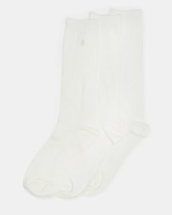 CASUAL HIGH CREW SOCKS IVORY
