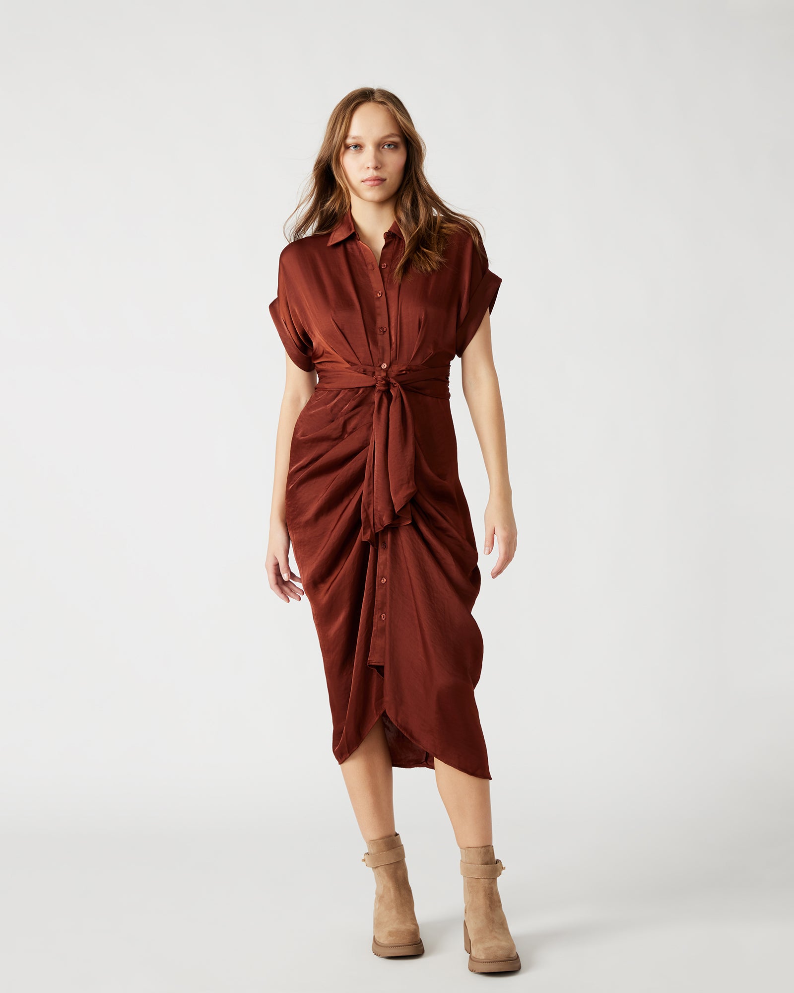 TORI DRESS BROWN - Image 2