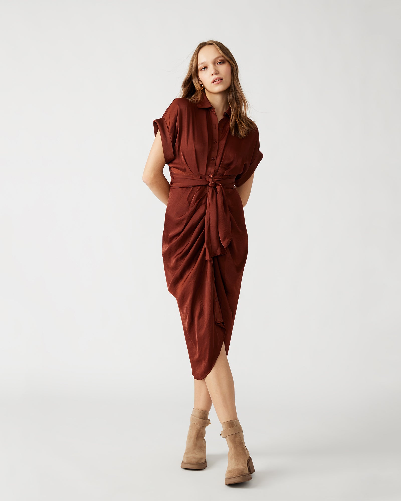 TORI DRESS BROWN - Image 3