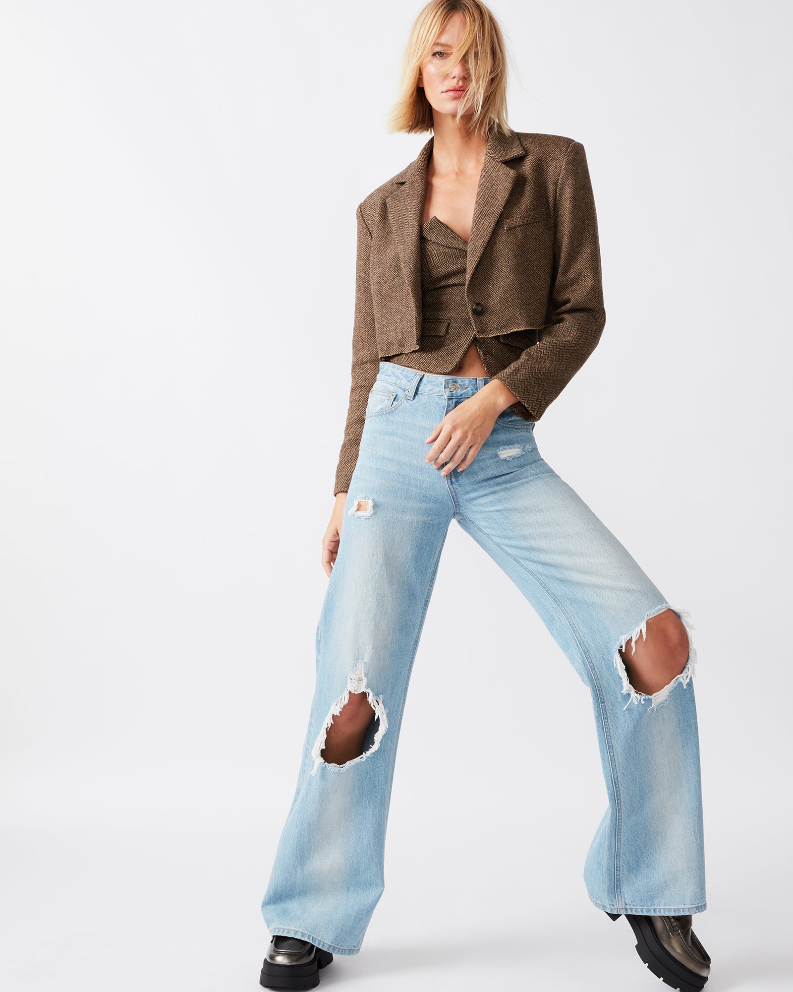 RUPI CROPPED BLAZER BROWN - Image 5