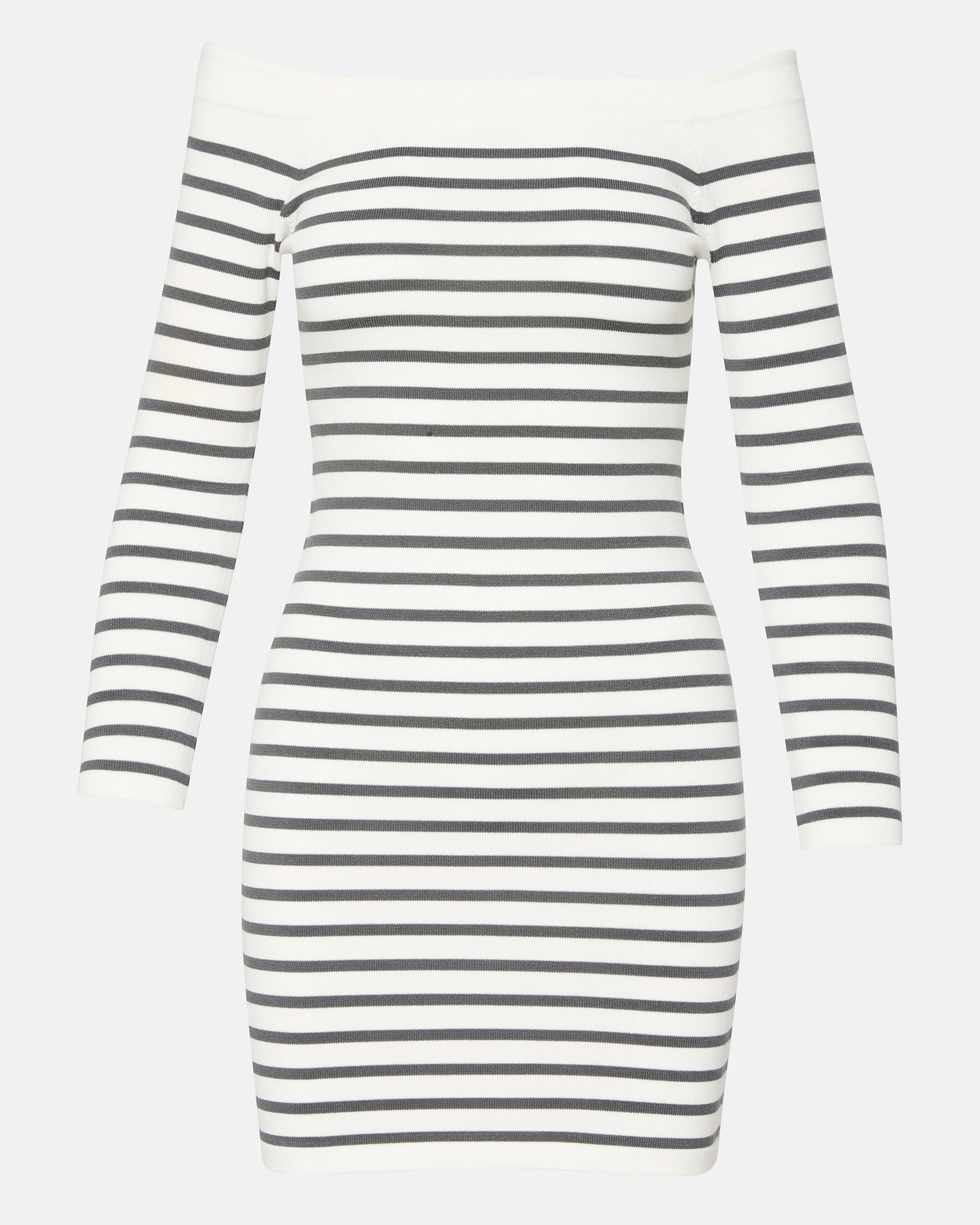 NOA SWEATER DRESS WHITE/BLACK - Image 6