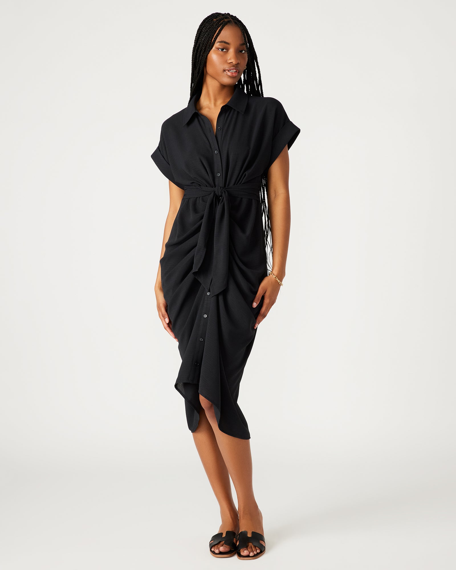 TORI KNIT DRESS BLACK - Image 2