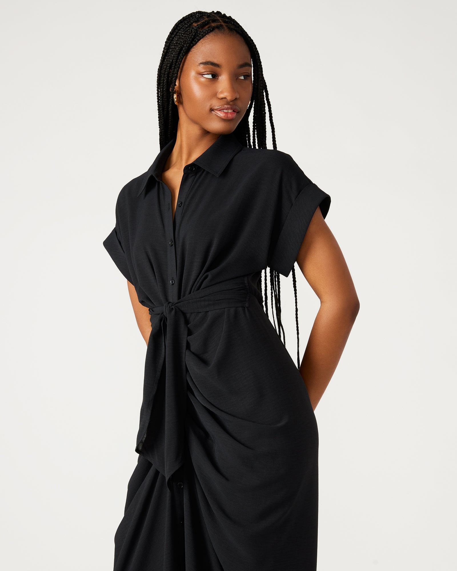 TORI KNIT DRESS BLACK - Image 5