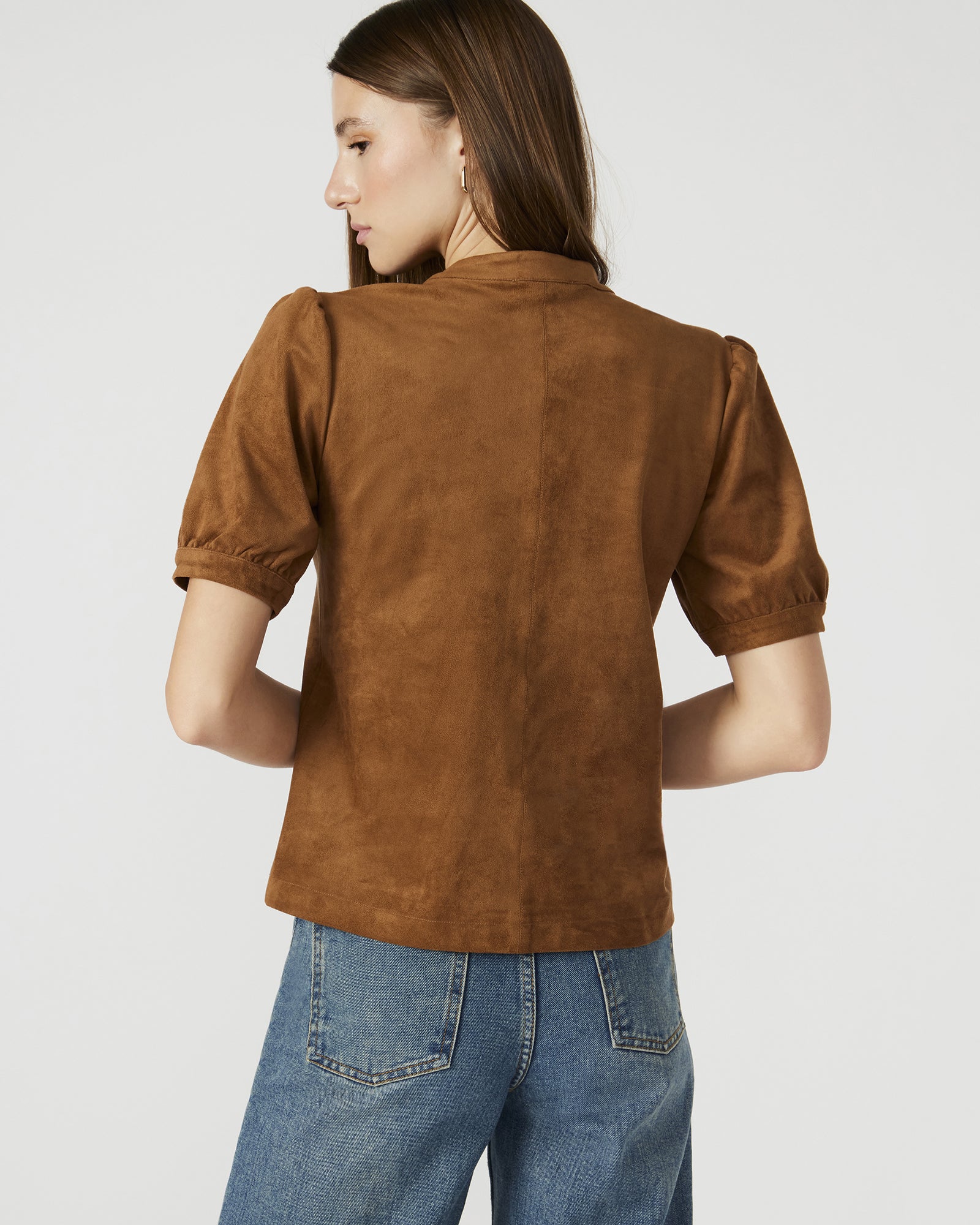 JANE SUEDE TOP COGNAC - Image 3