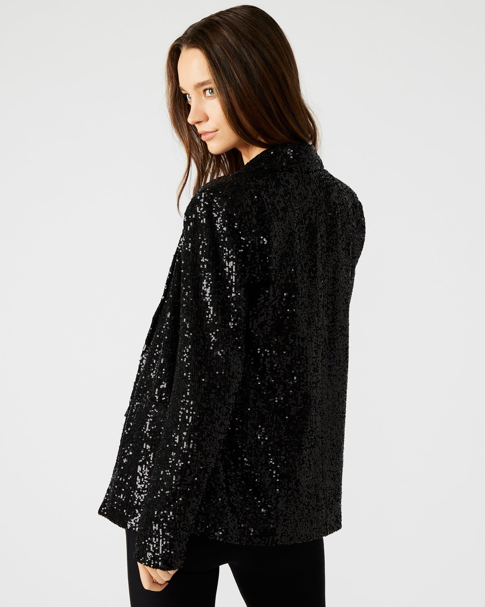 PAYTON SEQUIN BLAZER BLACK - Image 3