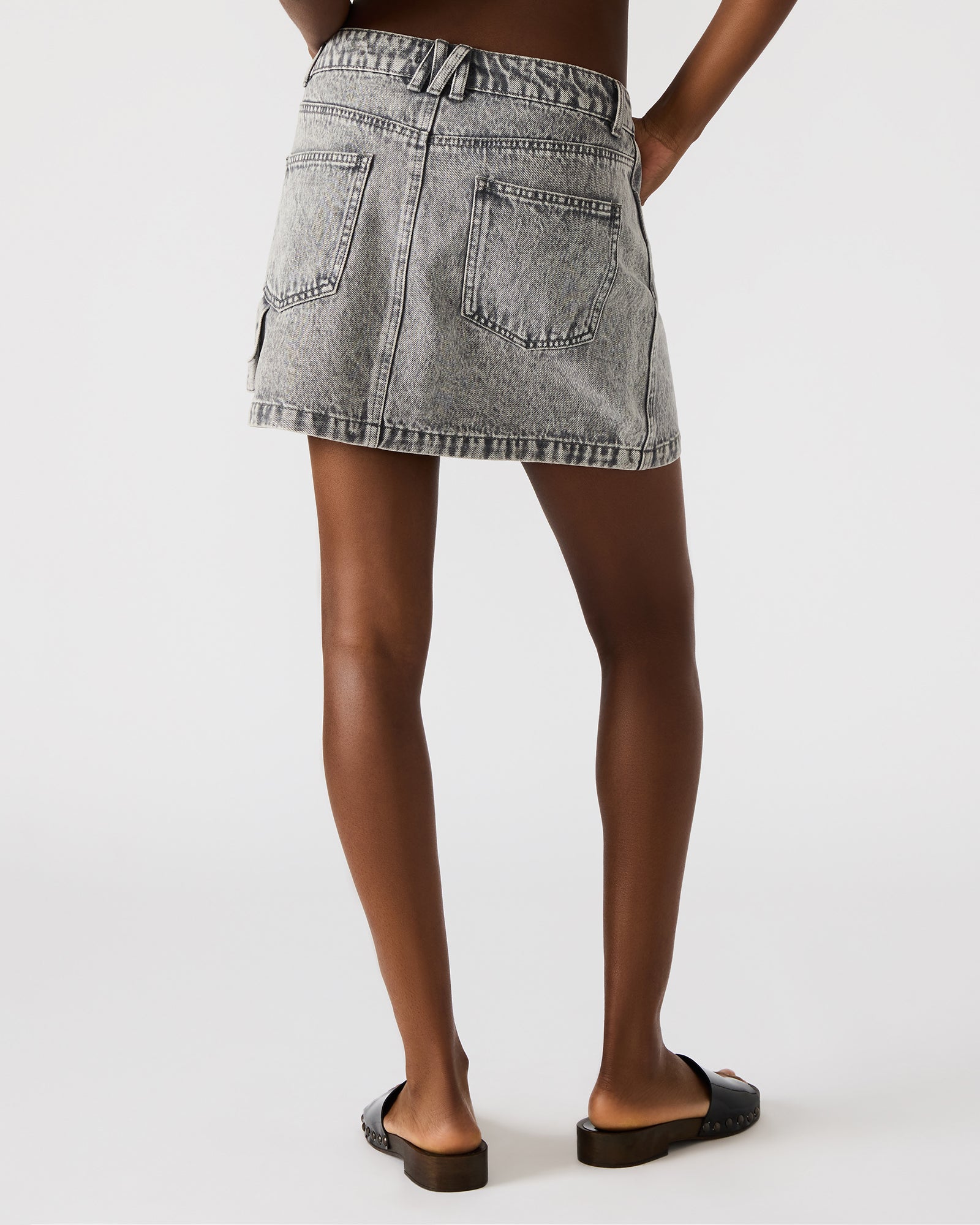 ABACO DENIM SKIRT LIGHT GREY - Image 4