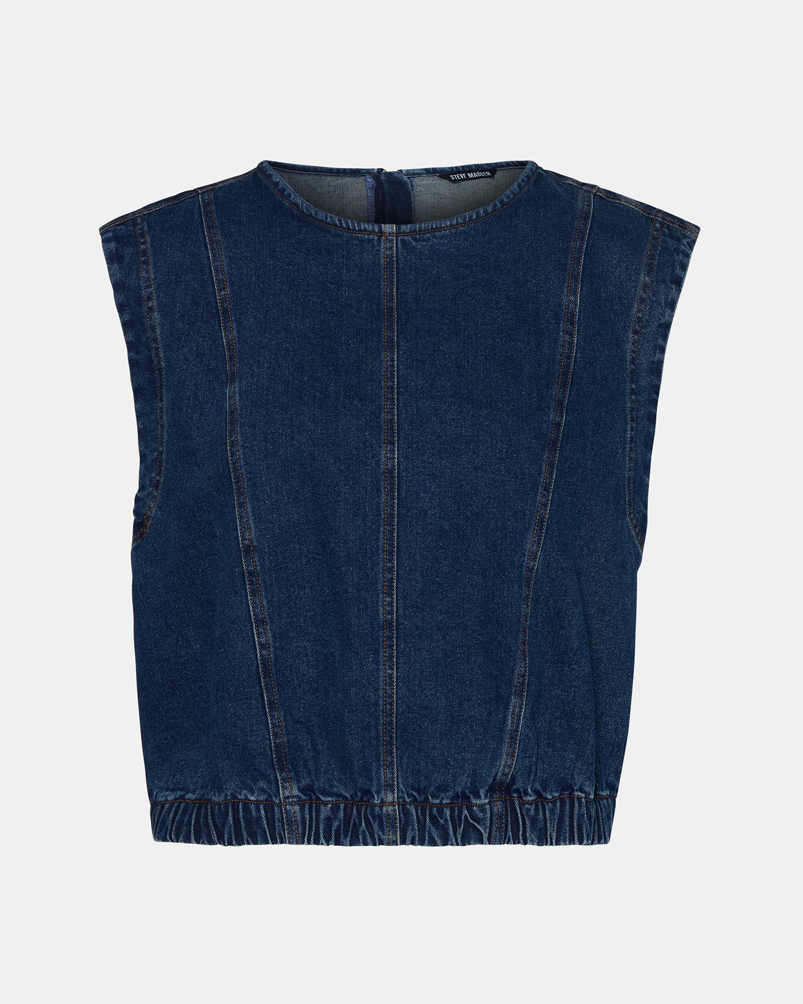 LEILA DENIM TOP DARK BLUE - Image 6