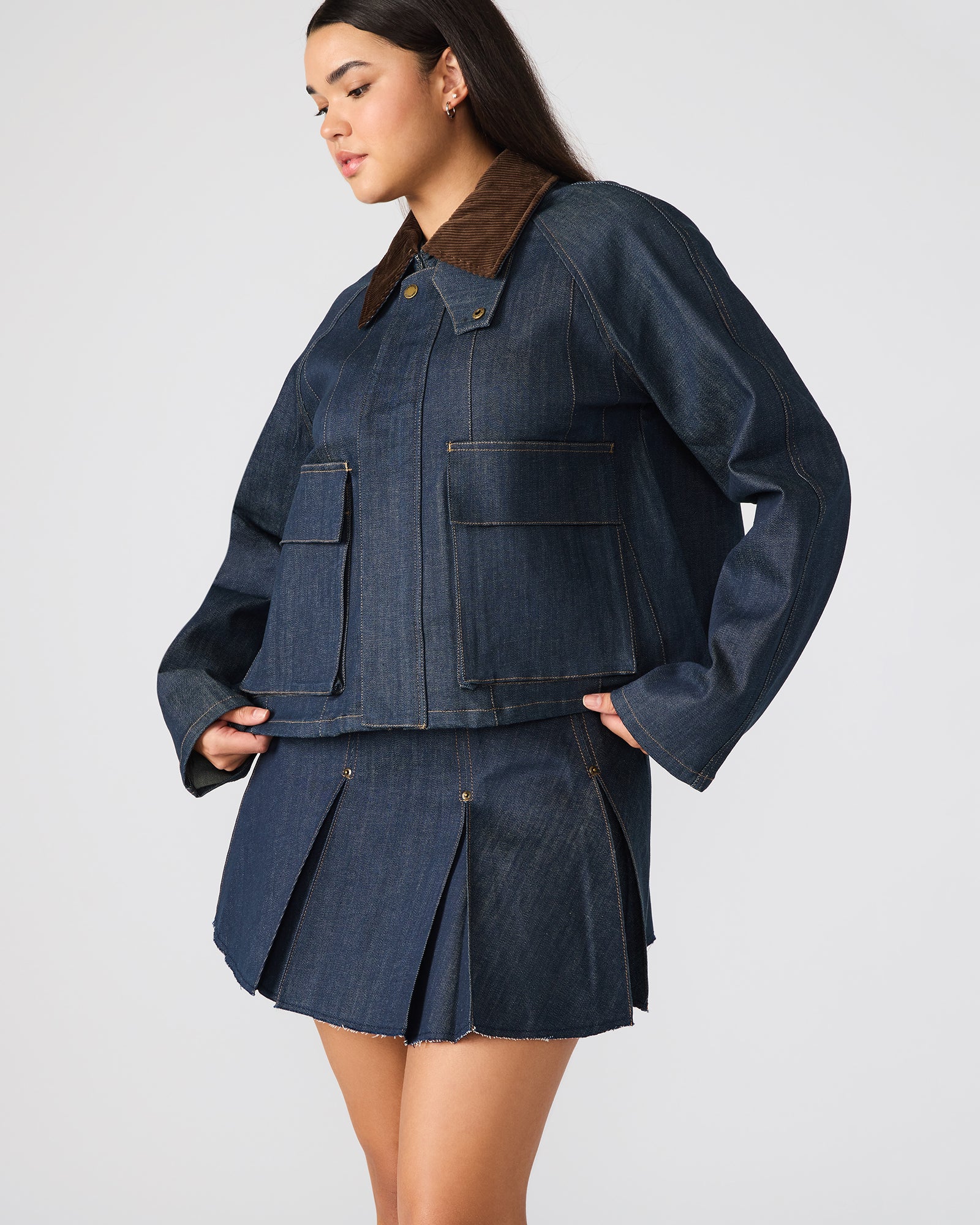 JUSTINA BARN JACKET DEEP INDIGO - Image 3
