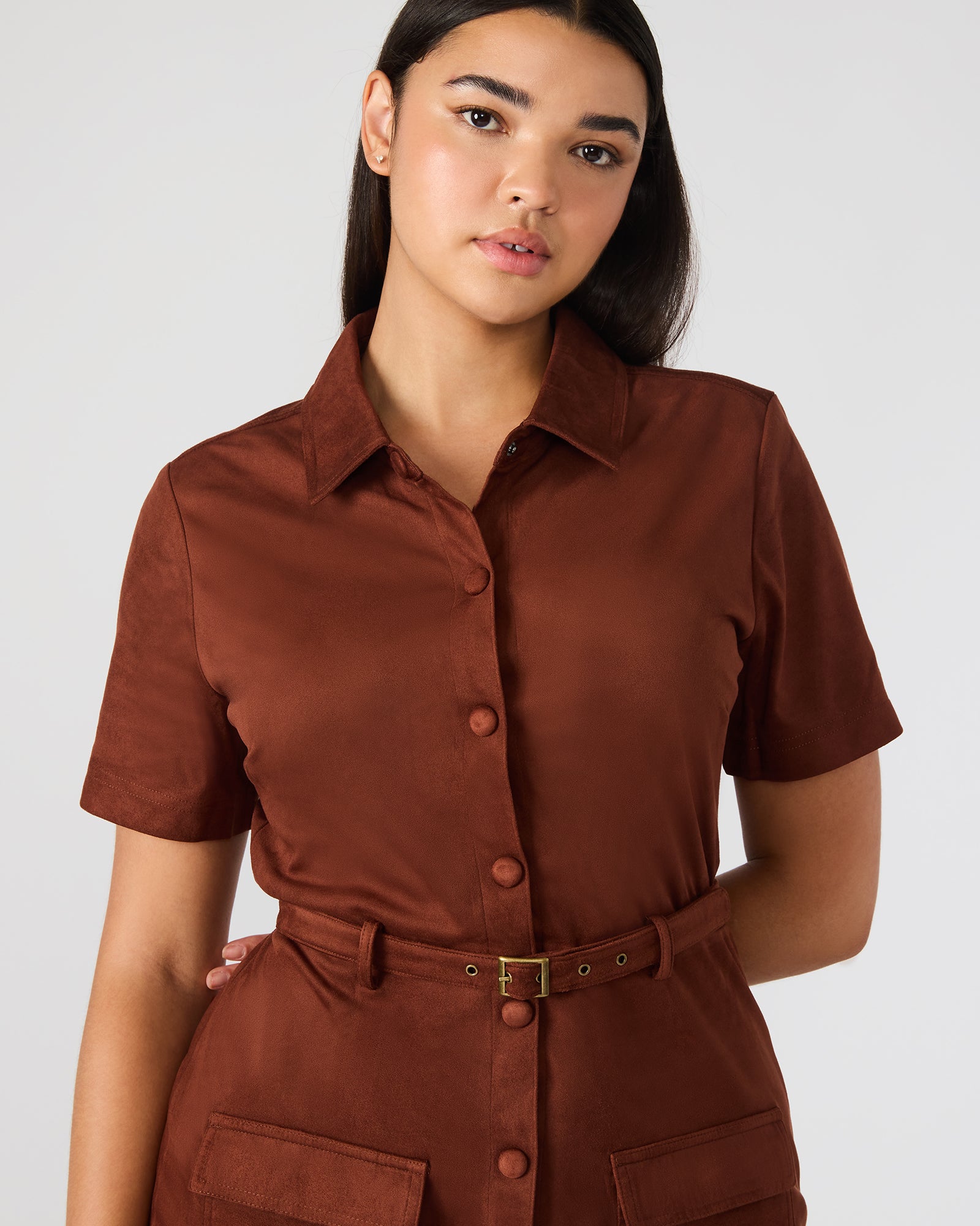 JOLIANA DRESS DARK FIG - Image 5