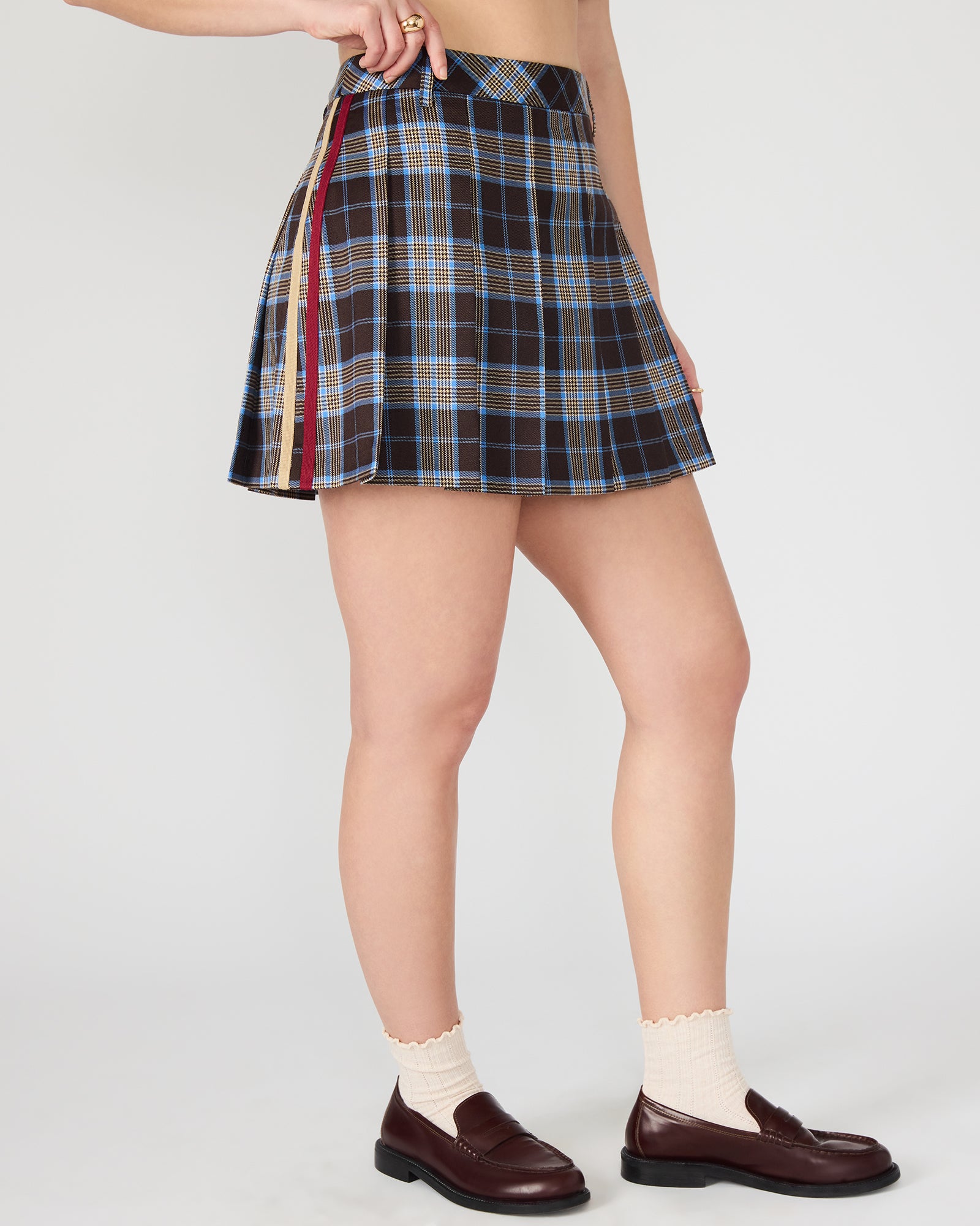 MARGO SKIRT BROWN PLAID - Image 5