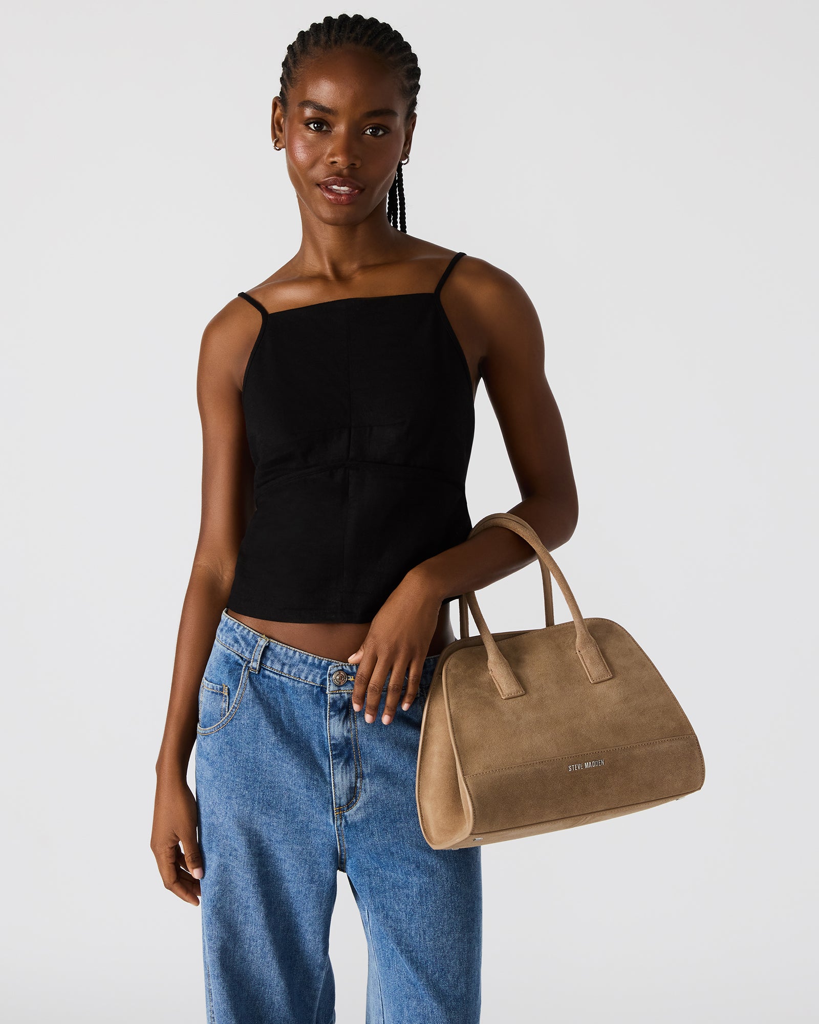 HADLEE BAG TAUPE SUEDE - Image 2