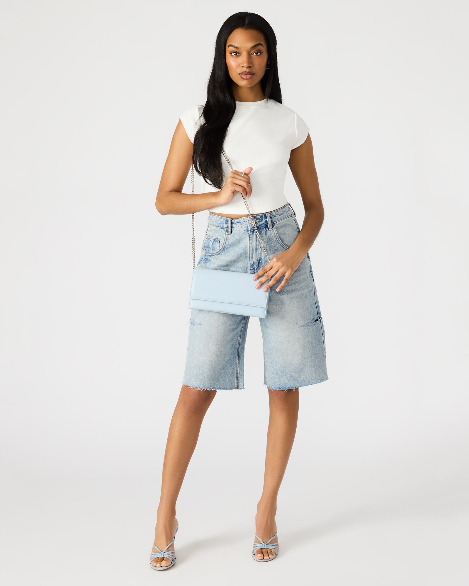 JULIANA BAG BABY BLUE FABRIC - Image 7