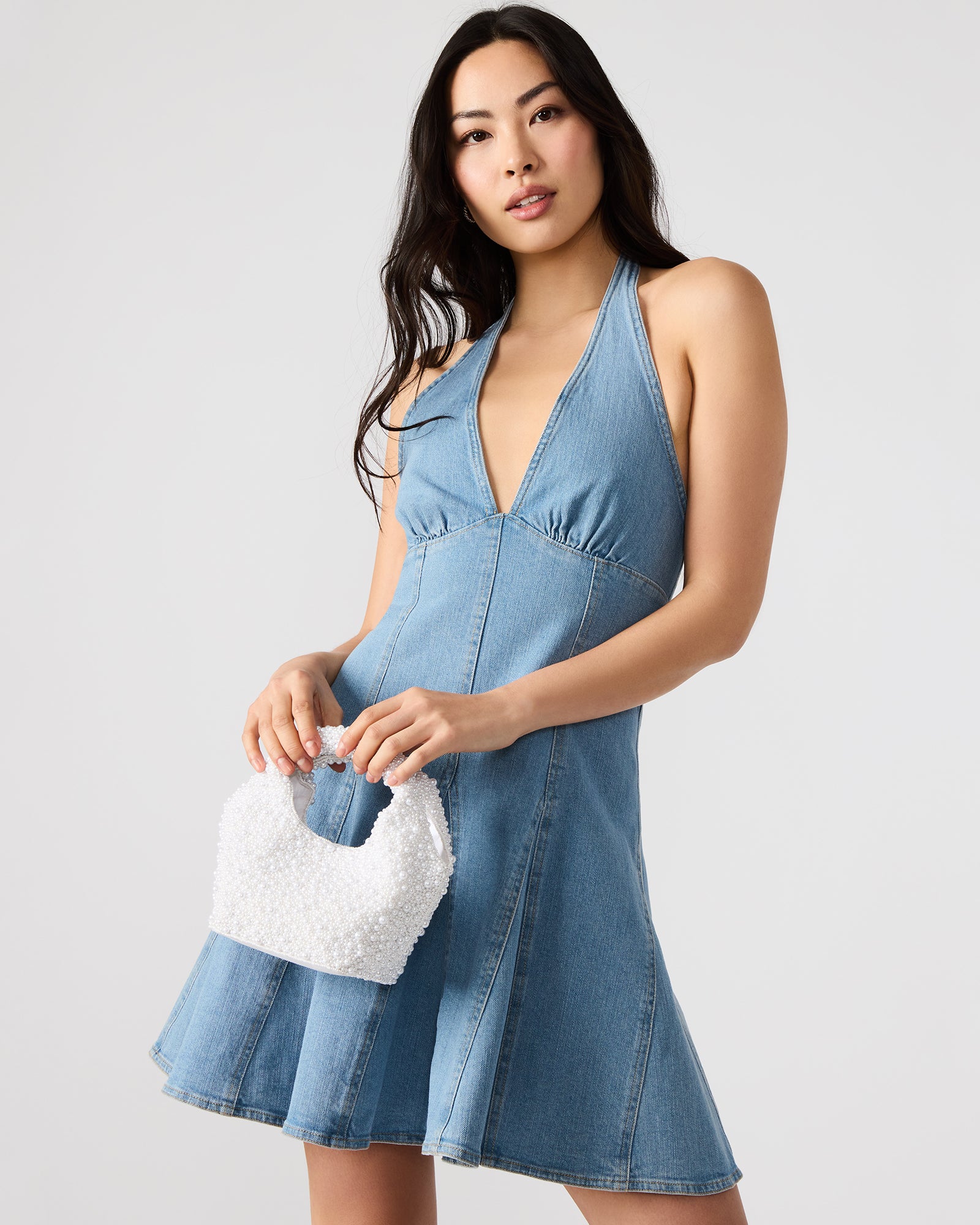 KINSLEY BEADED BAG WHITE - Image 2