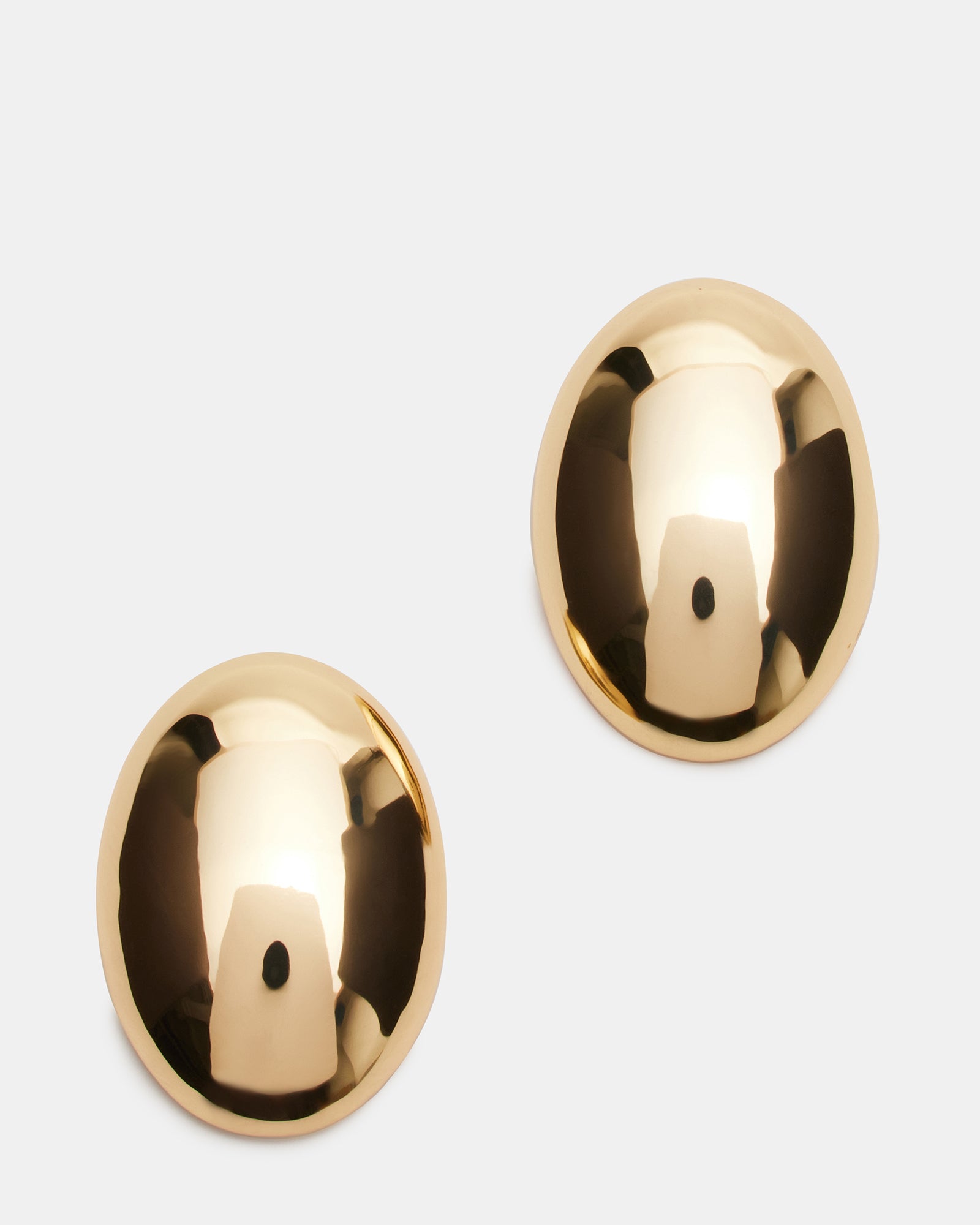 OVAL STUD EARRINGS GOLD
