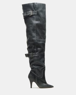 BADDIE BLACK DISTRESSED