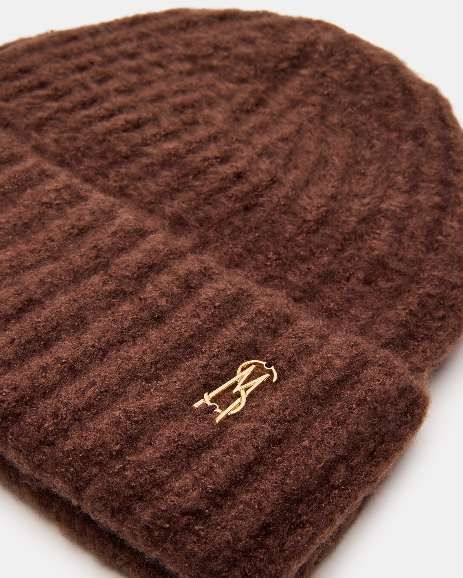 LOGO BEANIE DARK BROWN - Image 3
