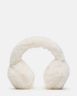 ALL OVER FAUX EARMUFFS ANTIQUE WHITE