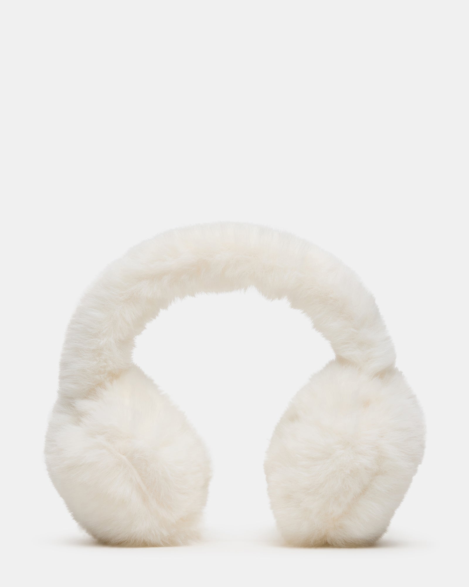 ALL OVER FAUX EARMUFFS ANTIQUE WHITE