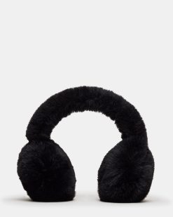 ALL OVER FAUX EARMUFFS BLACK