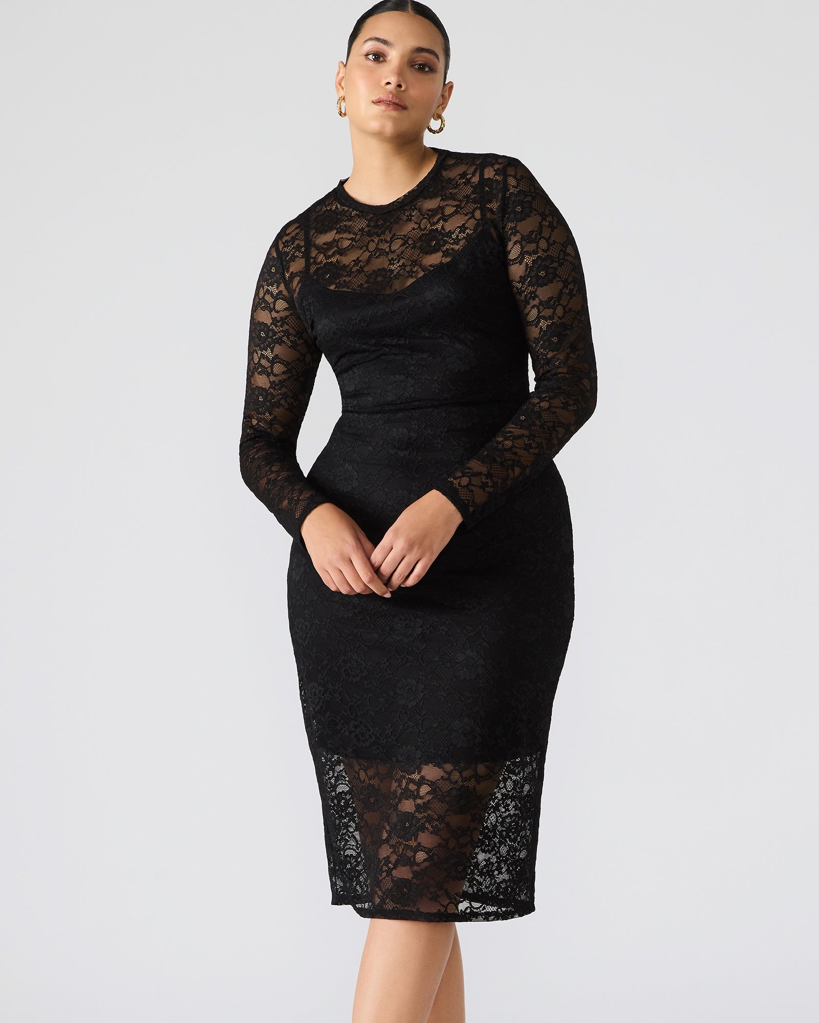 HAILEE LACE DRESS BLACK - Image 2