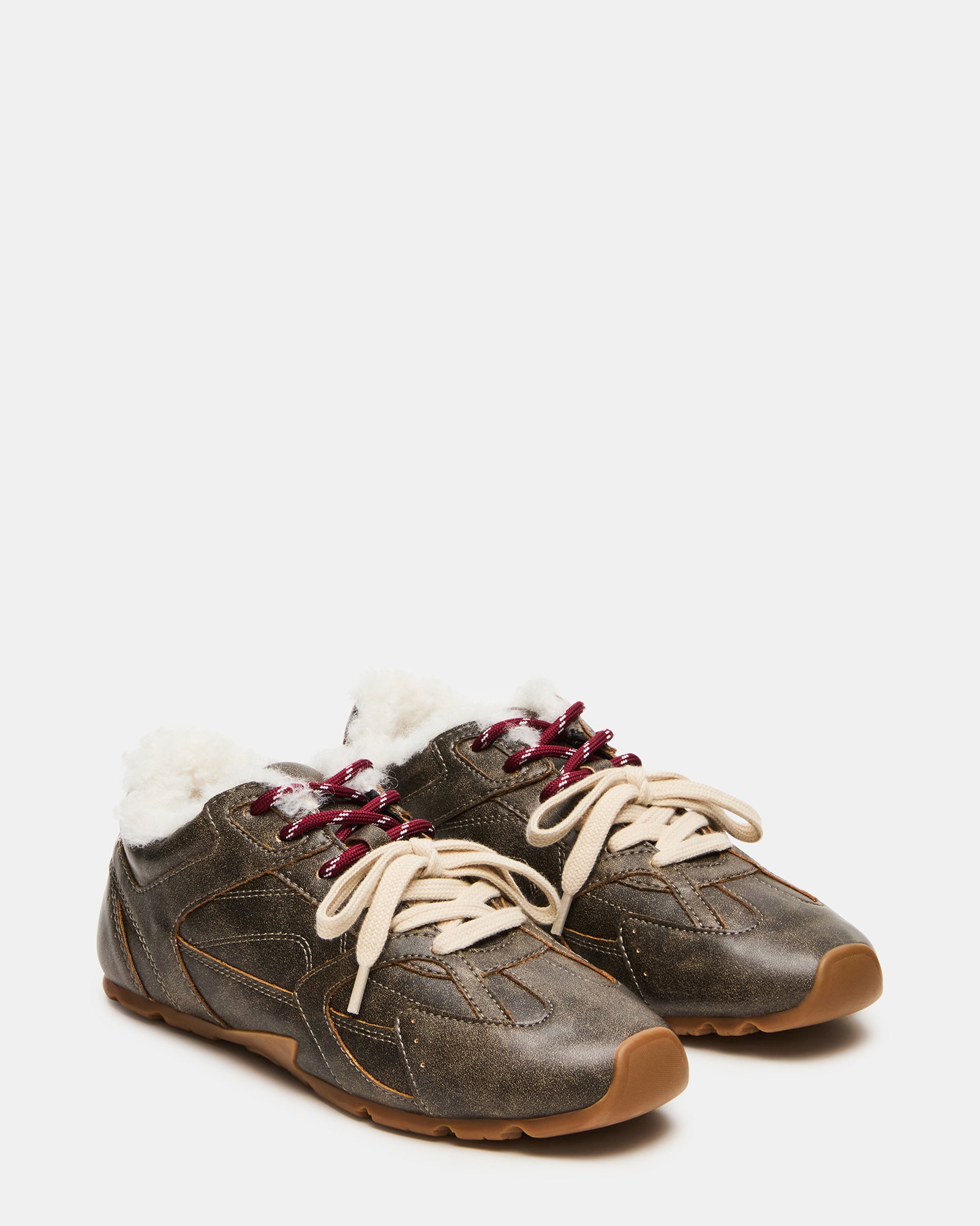 AZIEL FAUX FUR BROWN DISTRESSED - Image 2