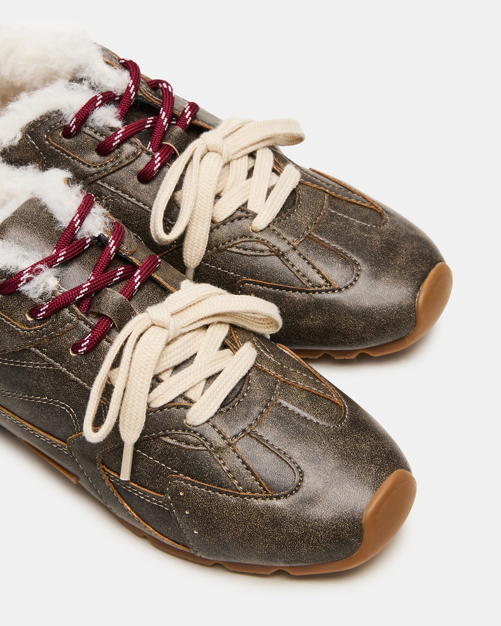 AZIEL FAUX FUR BROWN DISTRESSED - Image 3