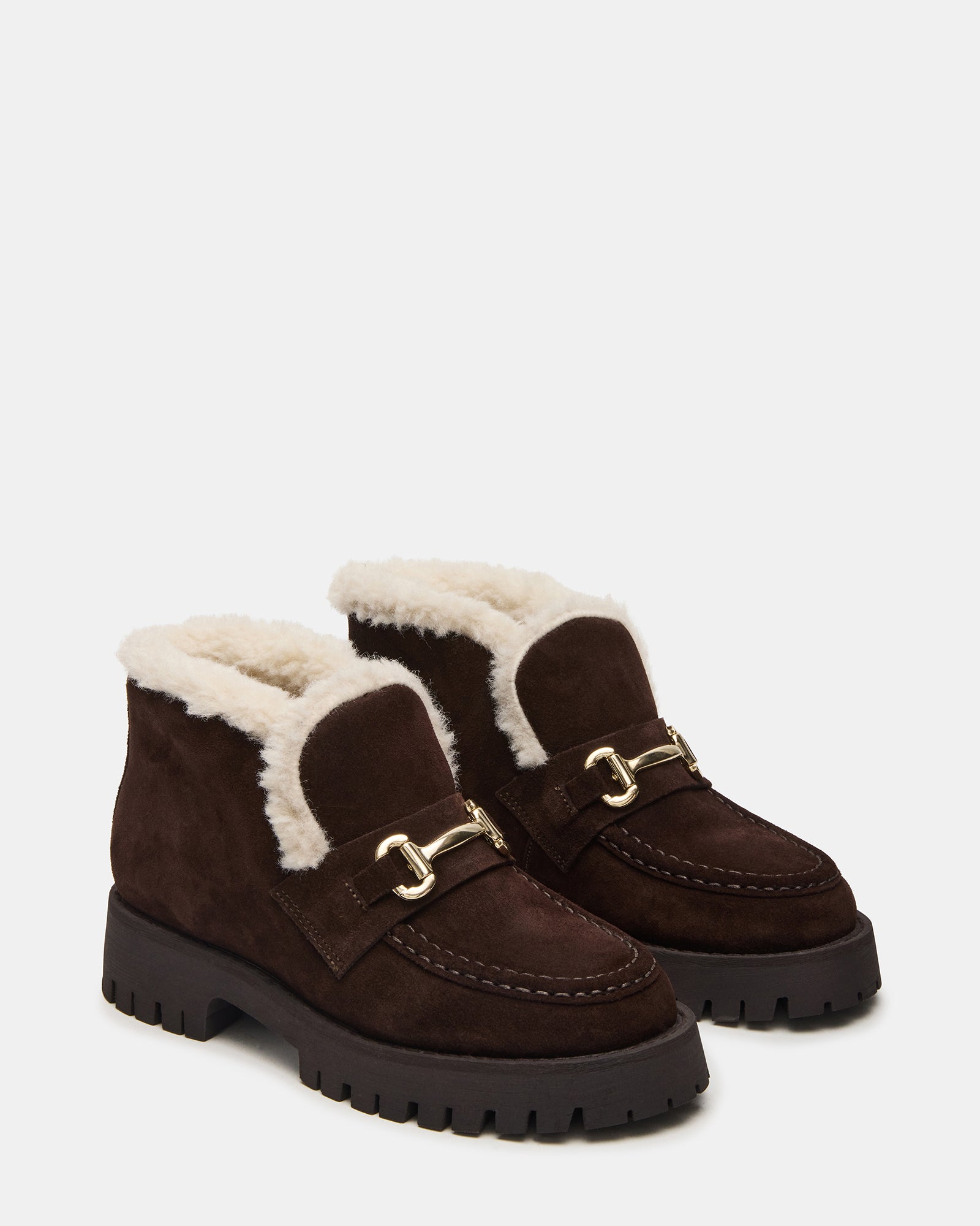 LEON FAUX FUR CHOCOLATE BROWN SUEDE - Image 2