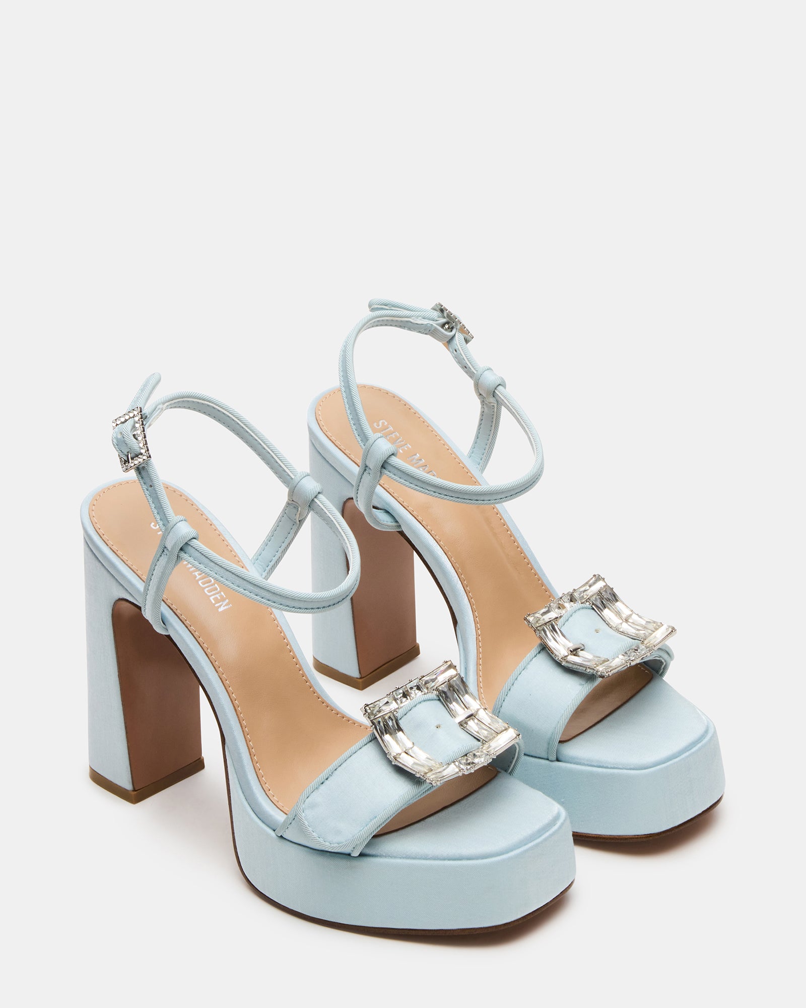 LIANDRA BUCKLE BLUE SATIN - Image 2