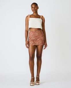 CINDI SKIRT MOCHA HEATHER