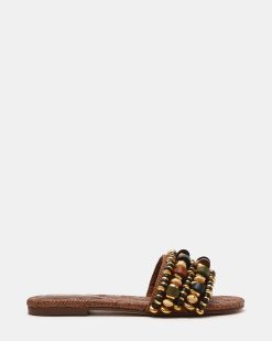 MARIKA BEADS BROWN RAFFIA